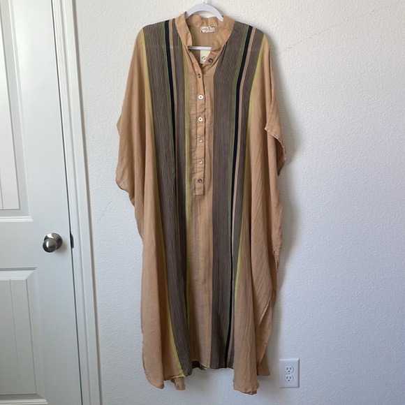 Free People Vacation Mode Kaftan NWT in Natural One Size - Picture 5 of 11